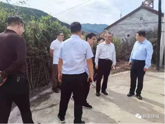 生態(tài)環(huán)境部、省、市、縣各級領導至我公司北方農(nóng)污治理示范項目參觀指導