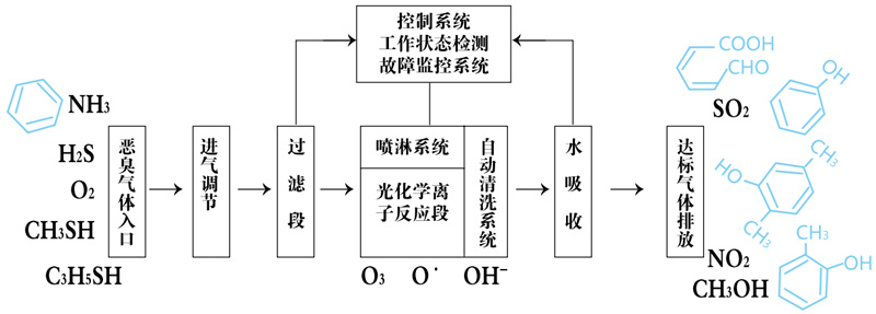 光化学离子处理系统示意图