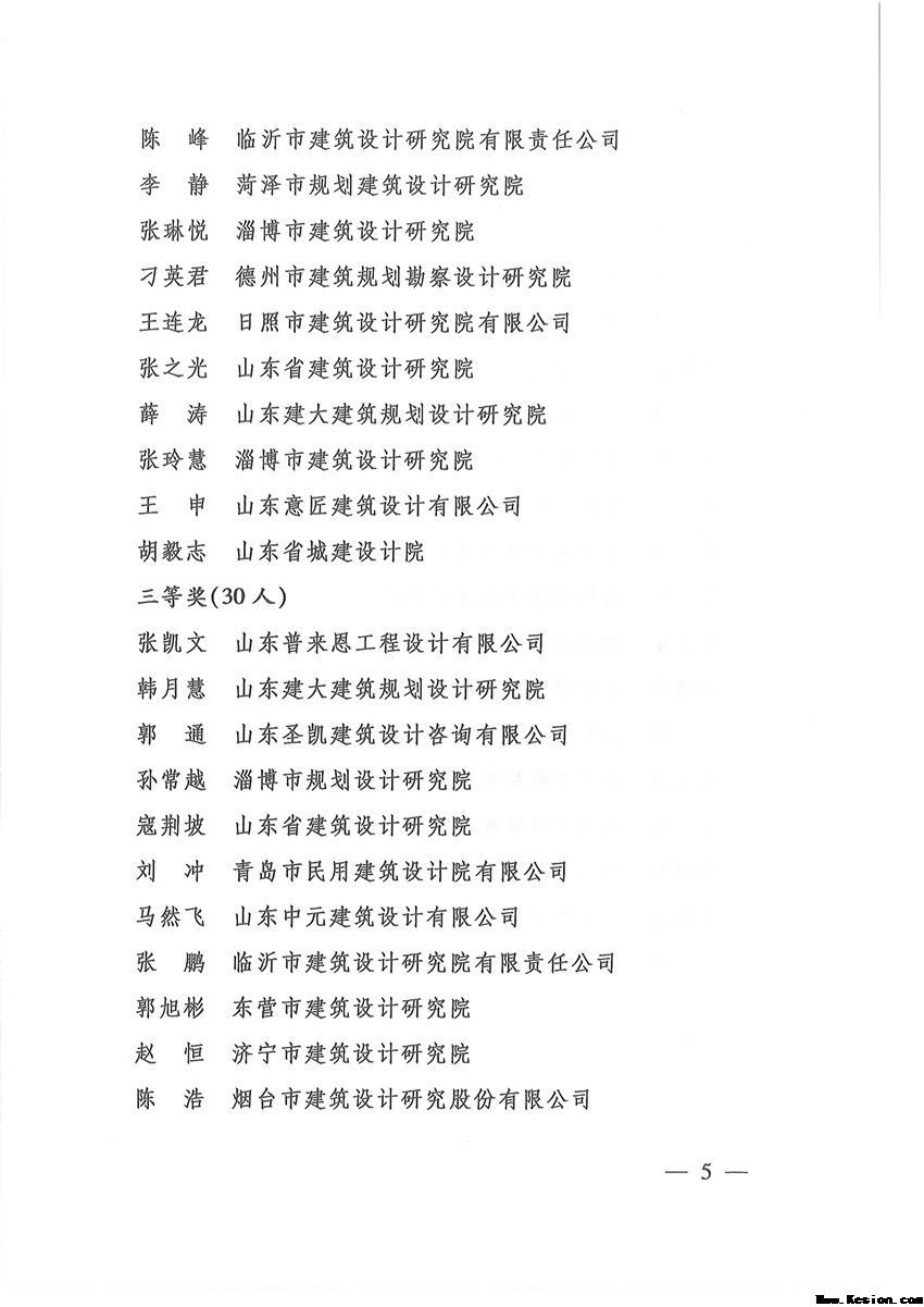 关于公布山东省建筑创意设计技能竞赛获奖代表队和个人的通报