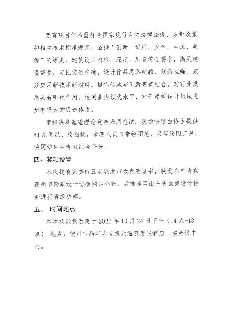 关于举办山东省“技能兴鲁”职业技能大赛-建筑创意设计技能竞赛市级选拔赛获奖名单公示