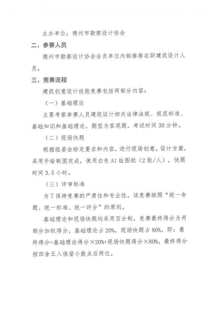 关于举办山东省“技能兴鲁”职业技能大赛-建筑创意设计技能竞赛市级选拔赛获奖名单公示