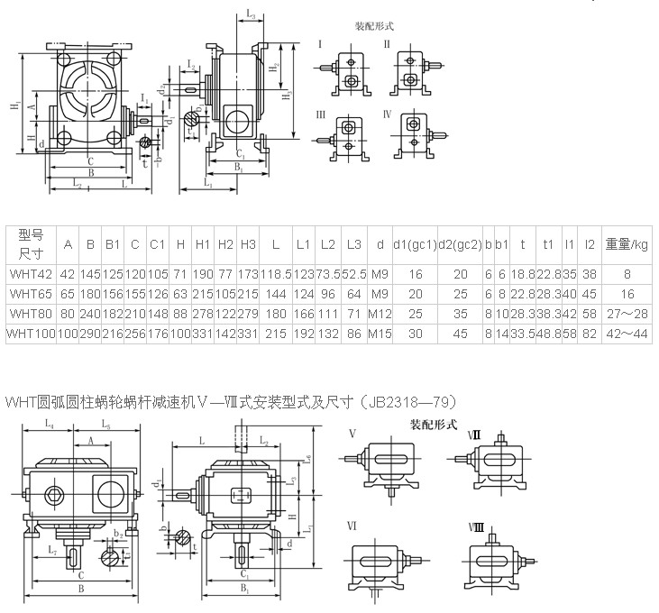 WHT蜗轮蜗杆减速机