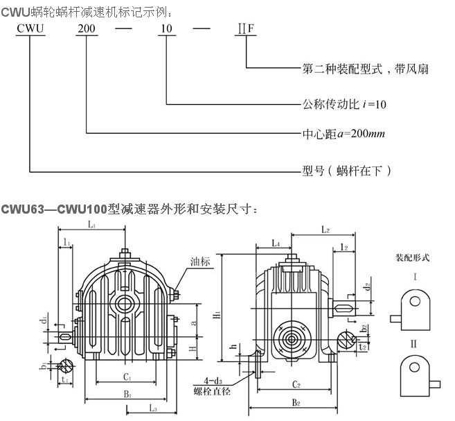 CWU圆弧齿蜗轮减速机