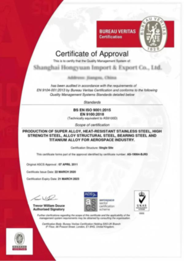 Certificate