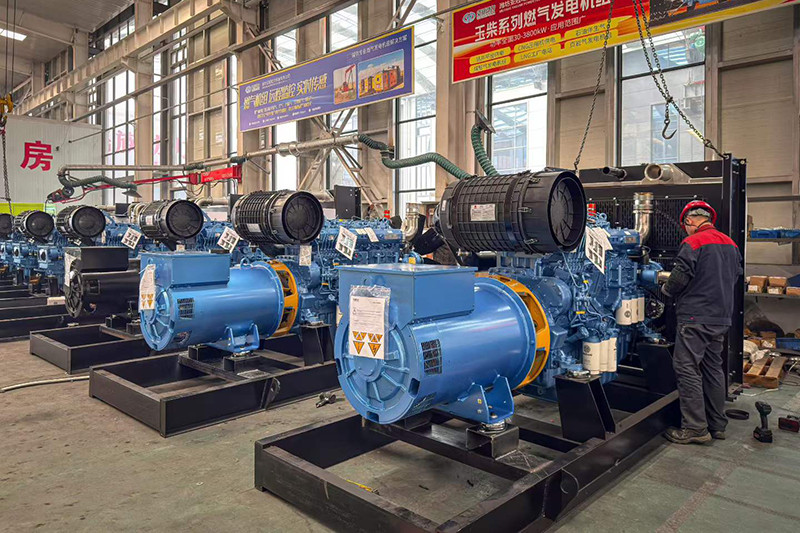 7台500kw潍柴机组组装中