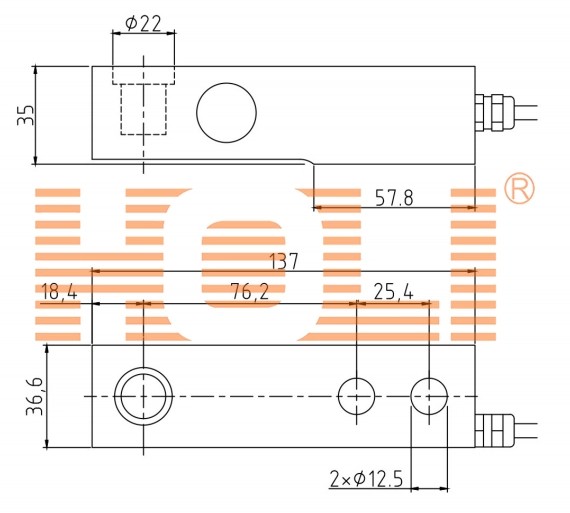 SS137 OIML/NTEP 剪切梁称重传感器