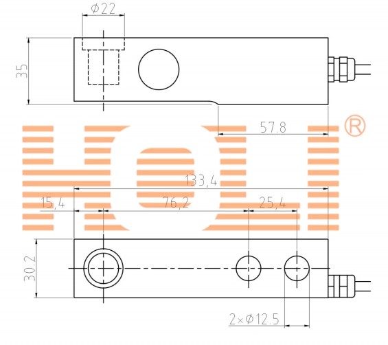 SS133 OIML/NTEP 剪切梁称重传感器
