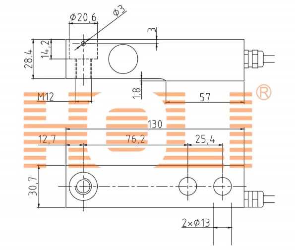 SS130S OIML/NTEP 剪切梁称重传感器