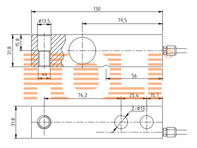 SS130 OIML/NTEP 剪切梁称重传感器