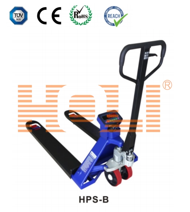 HPS-B/ HPS-BP 液压托盘车秤，适用于木制托盘、仓储物流，易拉易转向，配 HL318L 系列指示器