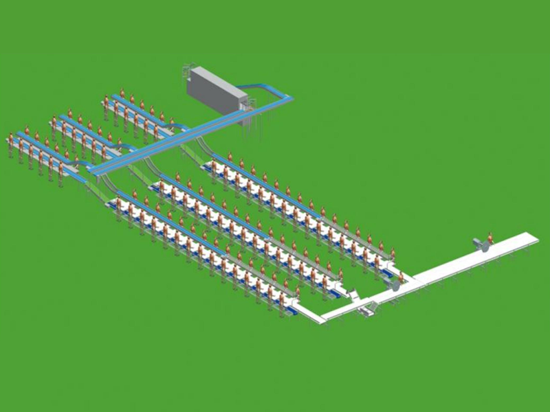 Intelligent meat cutting conveyor system integrated solution - Pork intelligent segmentation conveyor