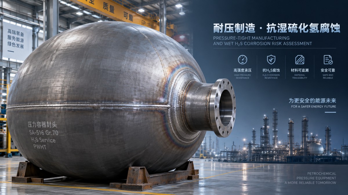 石油化工压力容器封头面对硫化氢介质,选材应规避哪些风险? 石油化工压力容器封头面对硫化氢介质,选材应规避哪些风险?