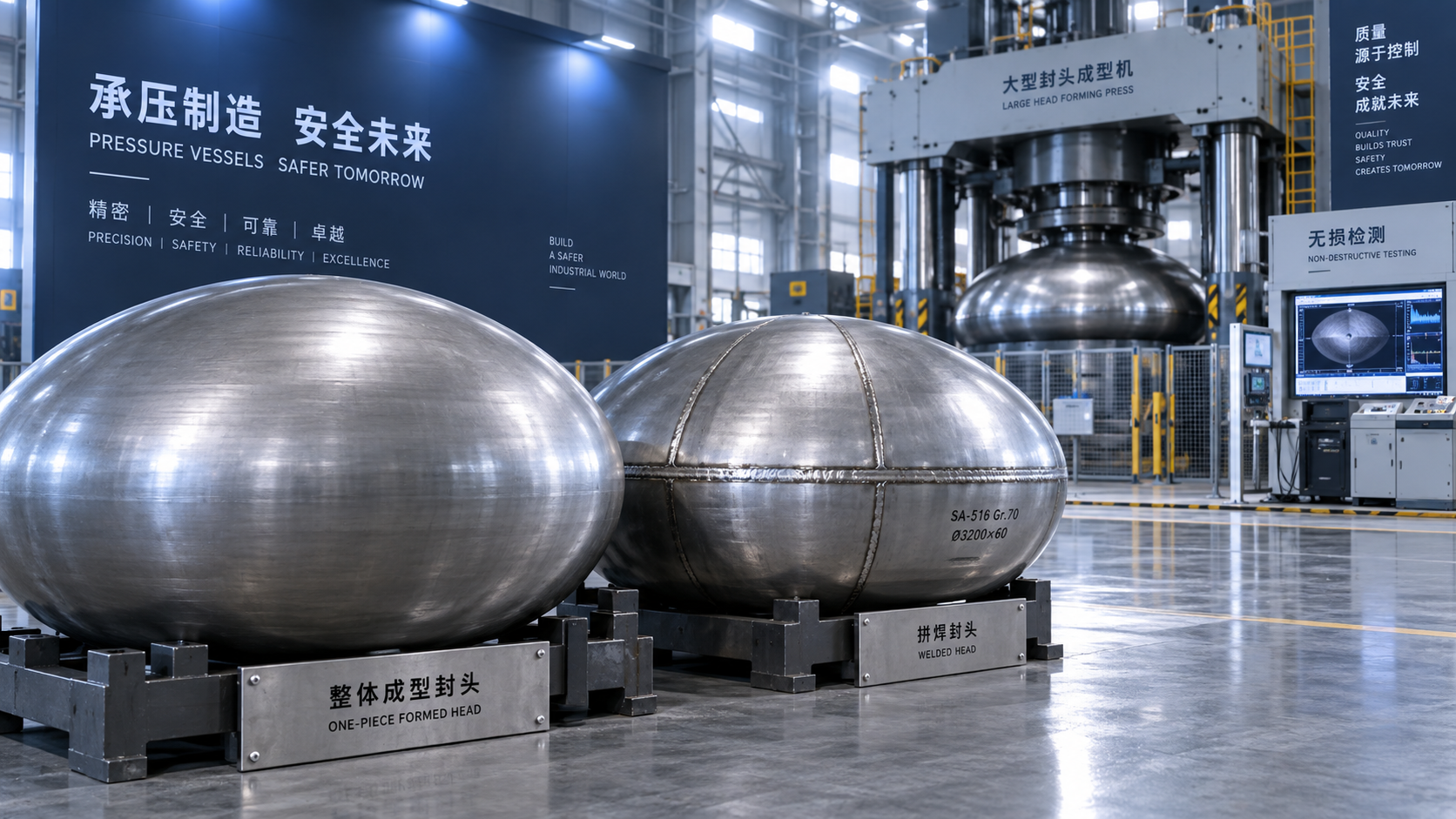 整体成型压力容器封头与拼焊封头,怎样比较安全性和成本? 整体成型压力容器封头与拼焊封头,怎样比较安全性和成本?