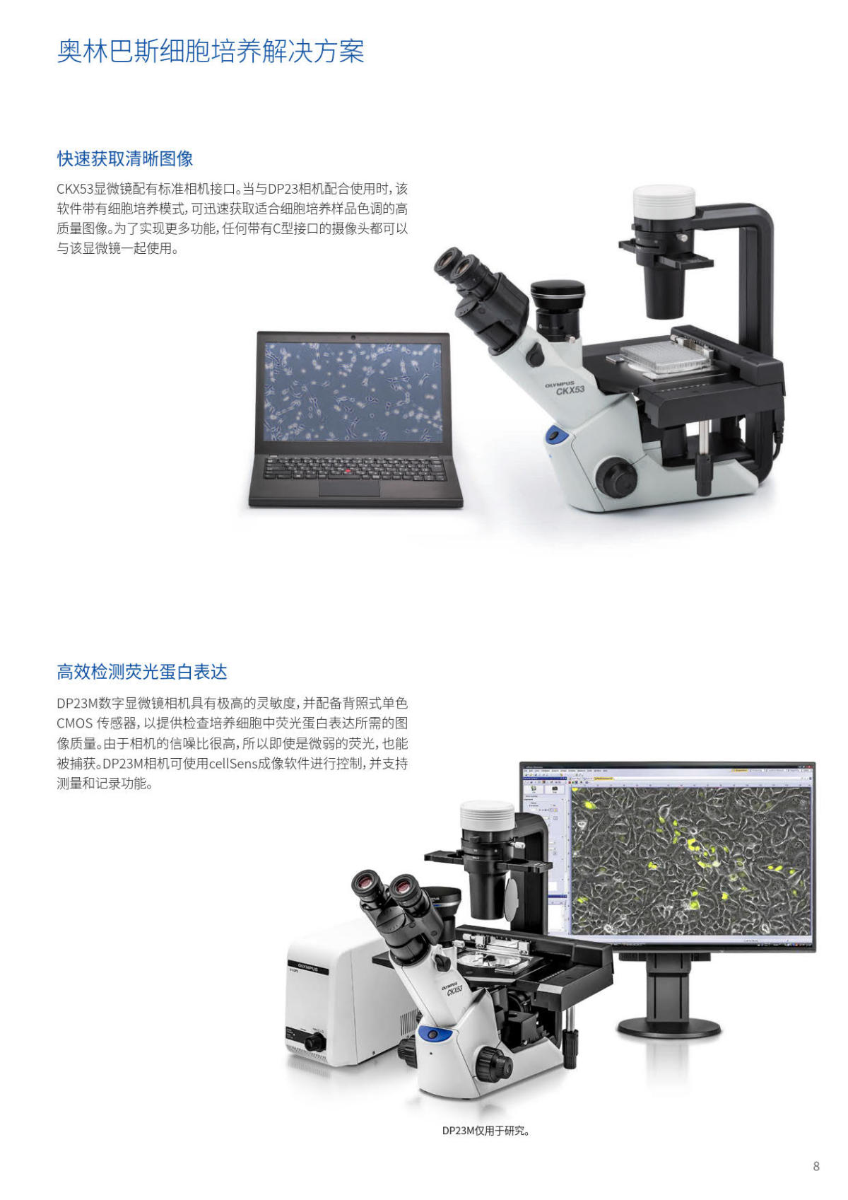 奥林巴斯倒置生物显微镜CKX53