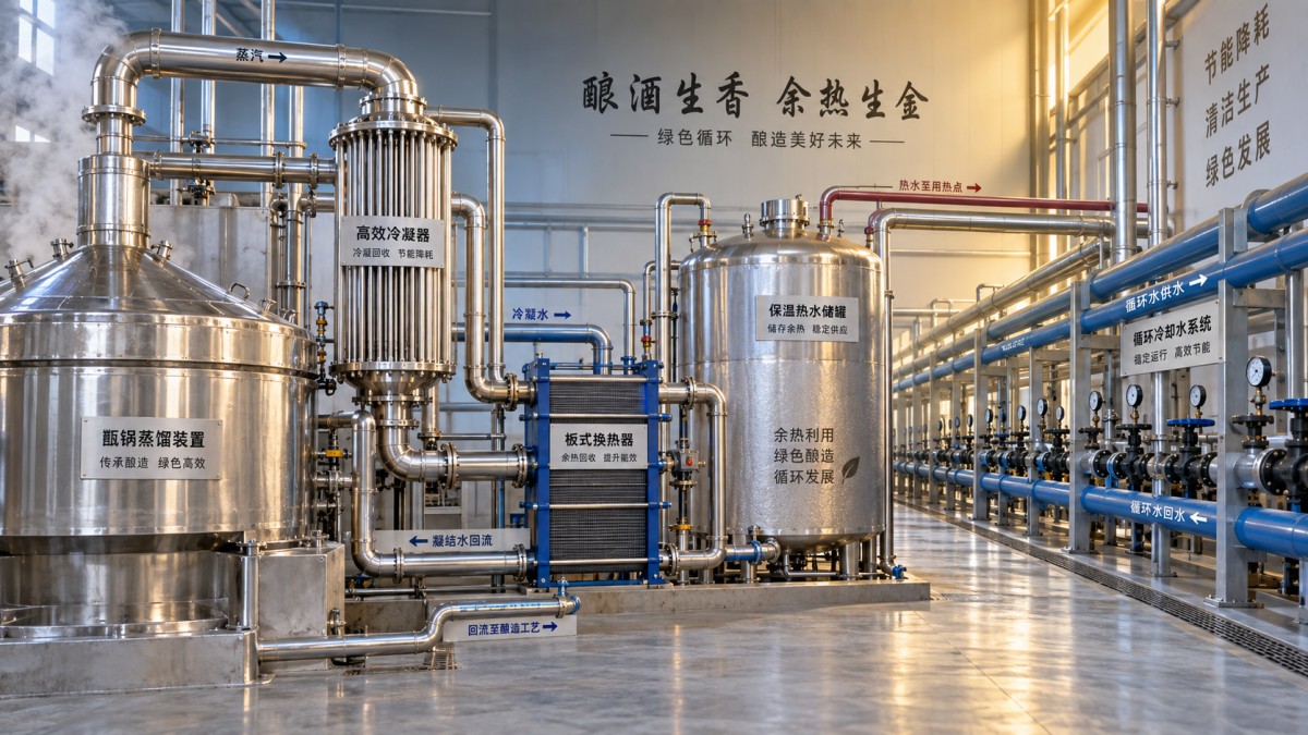 酒厂酿酒设备如何通过余热回收降低蒸汽使用成本