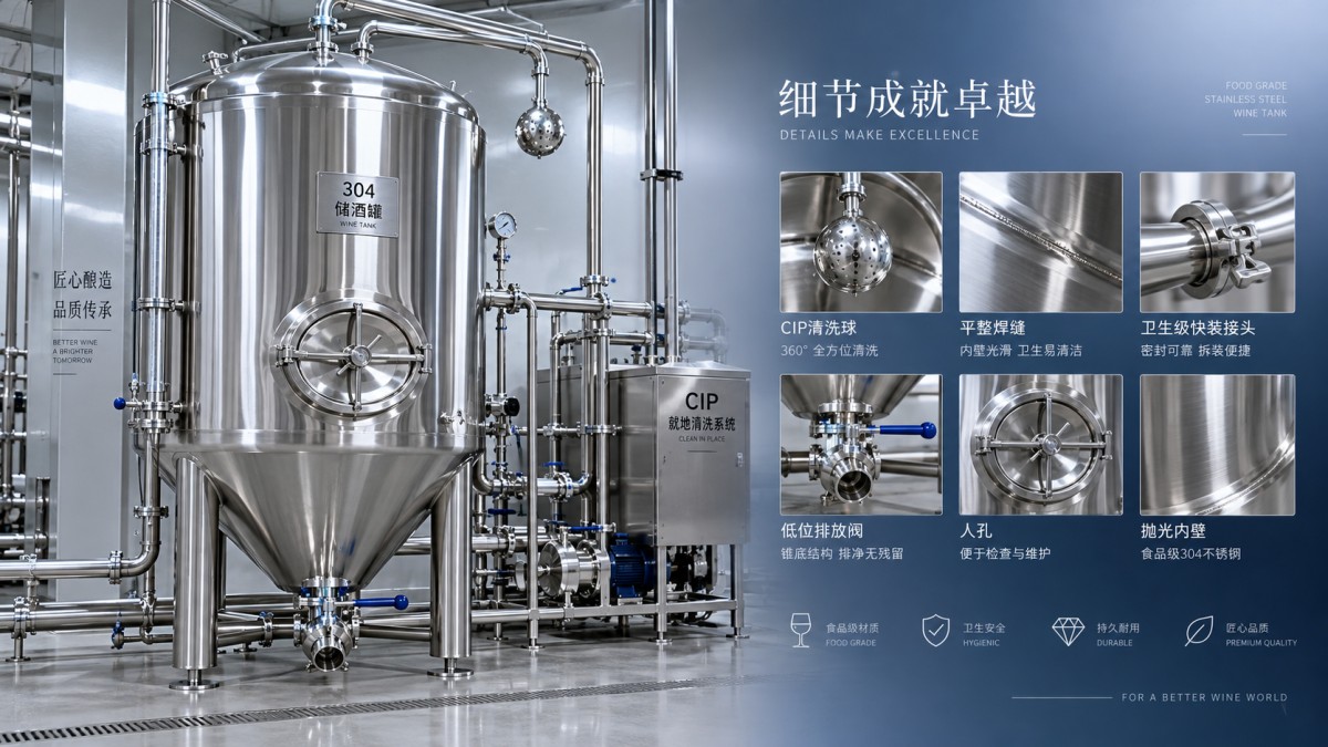 不锈钢储酒罐怎样降低日常维护成本 不锈钢储酒罐怎样降低日常维护成本