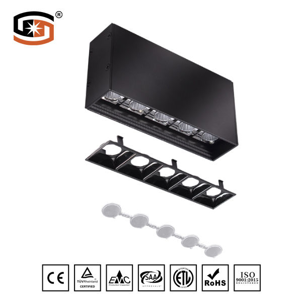 LED surface mounted 30W Black finish