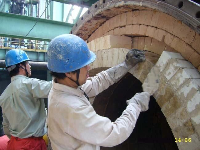 湖北窑炉施工现场