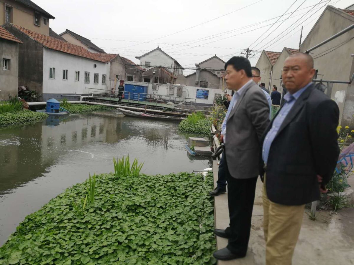 塘橋鎮(zhèn)領(lǐng)導(dǎo)一行參觀公司項目-碩亞環(huán)保