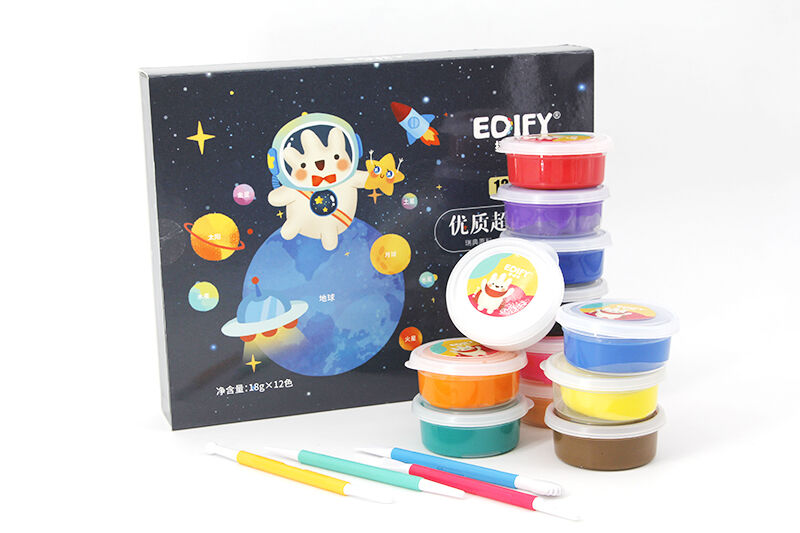 Starry sky hand gift box with 12-color ultra-light clay handmade from the source manufacturer's colored clay children's paper clay