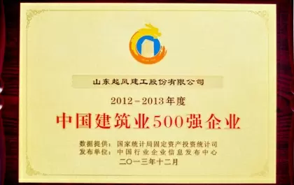 2013年中国建筑业500强