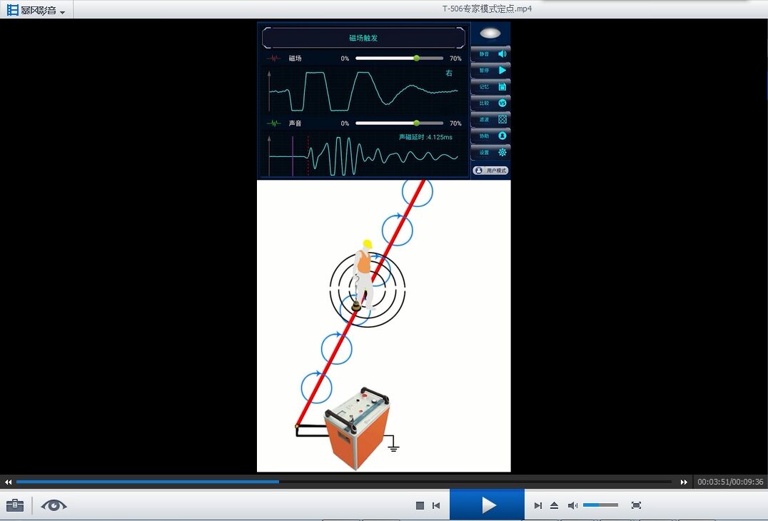 T-506智能電纜故障定點儀專家模式定點演示