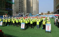 平度万汇碧桂园珑樾项目迎2020年全市房屋建筑领域质量安全提升暨扬尘治理现场观摩