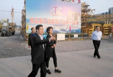 中国基建物资租赁承包协会会长喻迺秋一行到设备公司开展模架企业等级评定工作