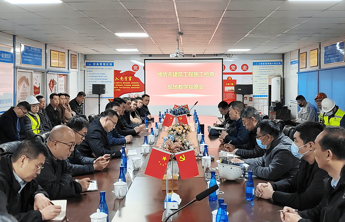 青岛区域管理中心碧桂园·嘉誉项目承办潍坊市建筑工程施工检查现场教学观摩会