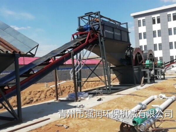 大连庄河水洗沙现场