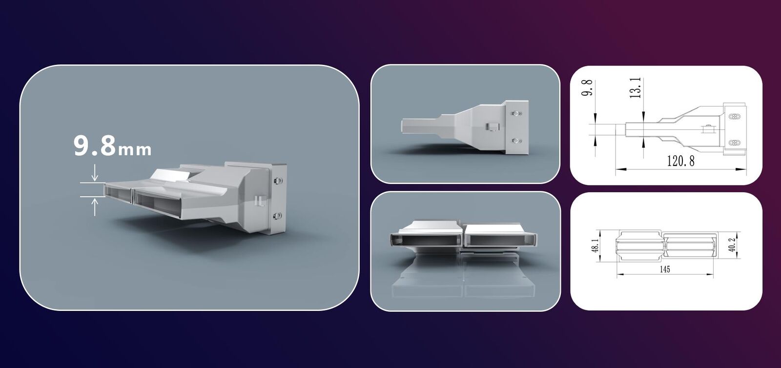 蓝湖发布9.8mm汽车远近光模组