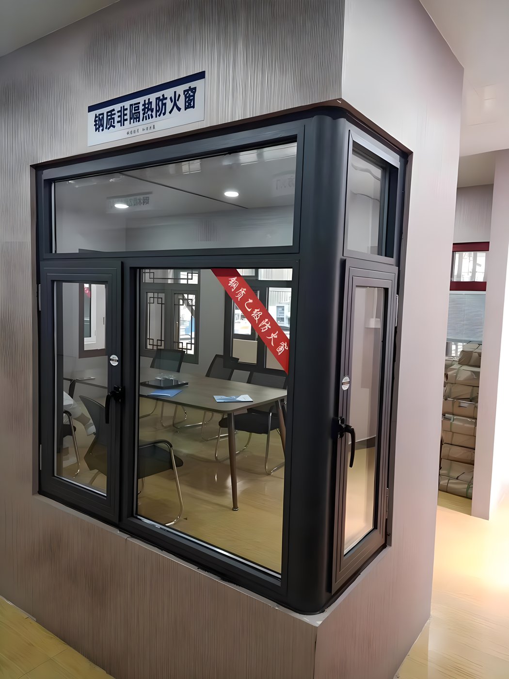 钢制防火窗展厅实拍