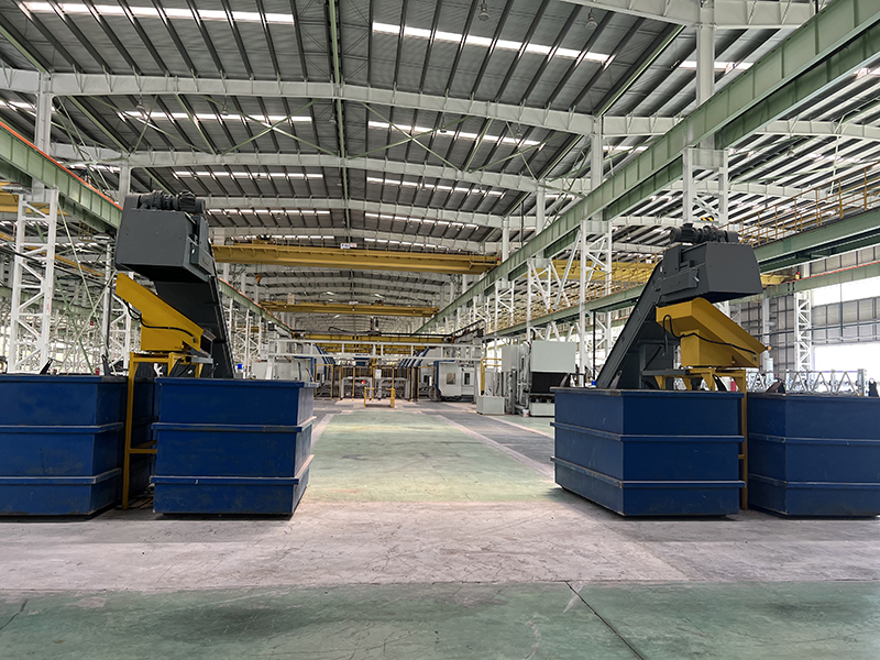 軌道交通車輪加工項(xiàng)目集中排屑