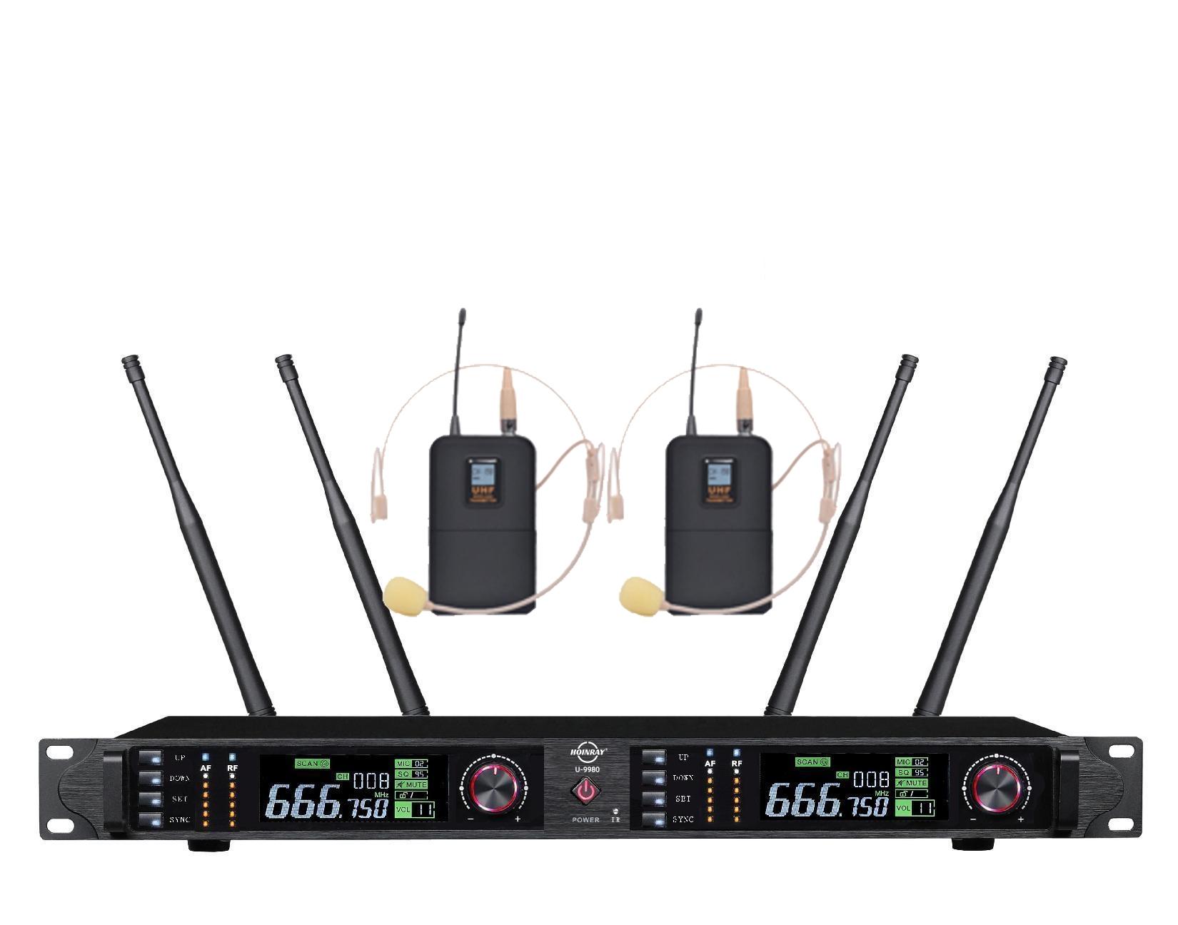 真分集无线头戴话筒(一拖二)U-9980 真分集无线头戴话筒(一拖二)U-9980