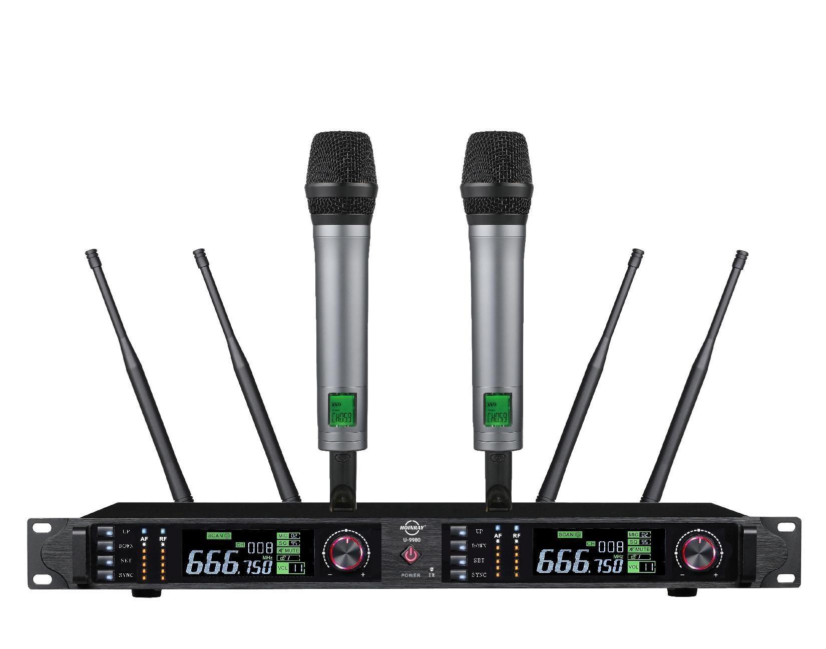 真分集无线手持话筒 （一拖二）U-9980