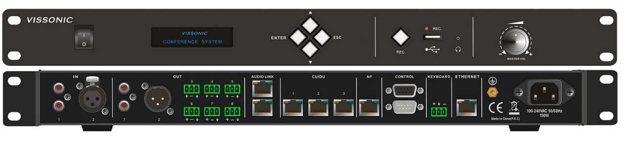 全数字网络DSP会议处理器VIS-DCP2000-R