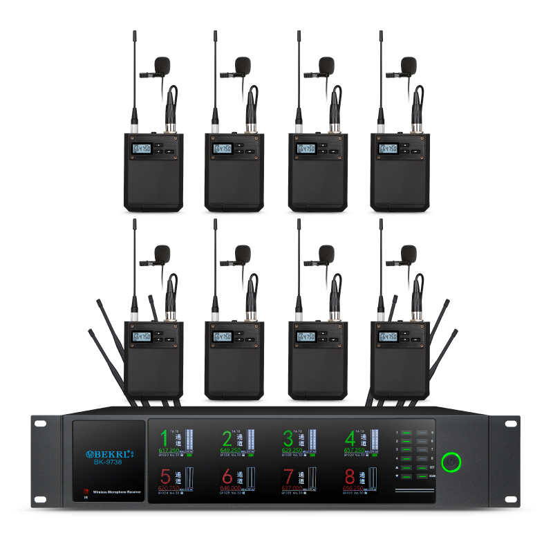 一拖八真分集无线领夹/头戴BK-9738