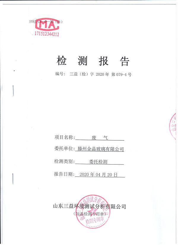 2020年自行检测报告