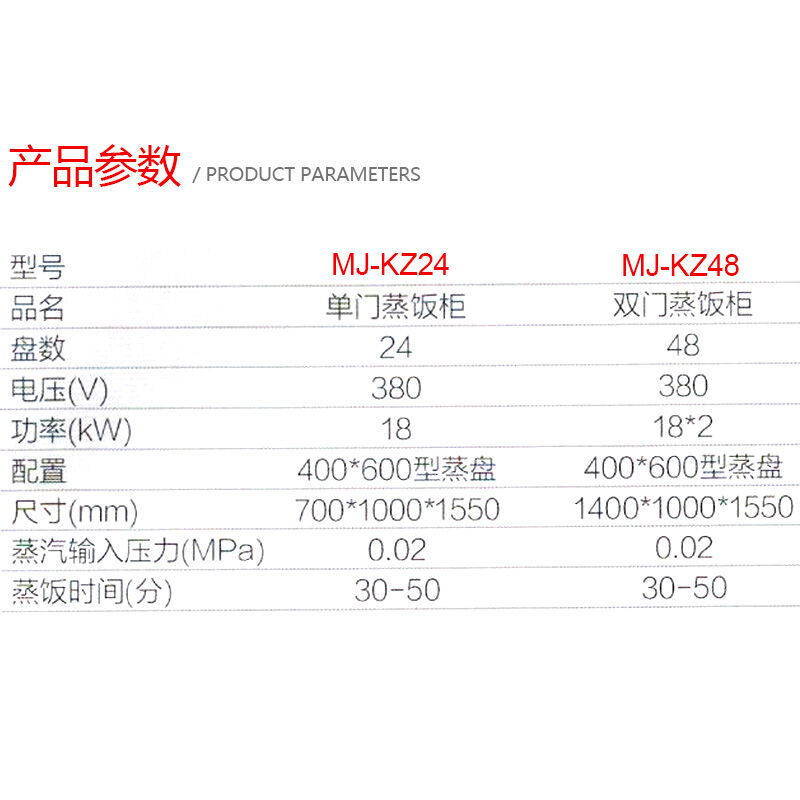 工程A款電蒸飯柜-雙門