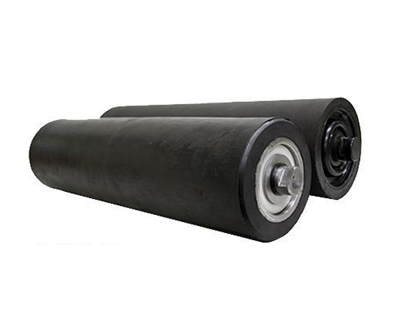 Flat rubber coated roller