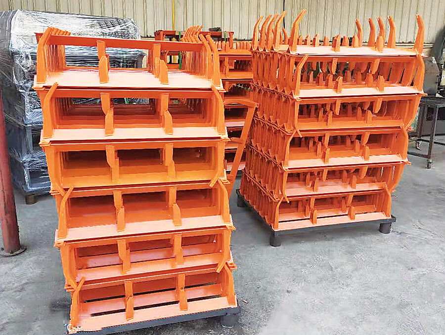 Soporte de canal de color naranja