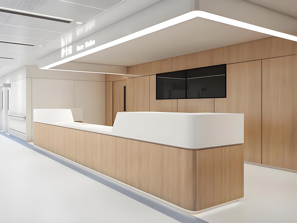 带木纹转印的 住院楼护士站  医院护士站厂家