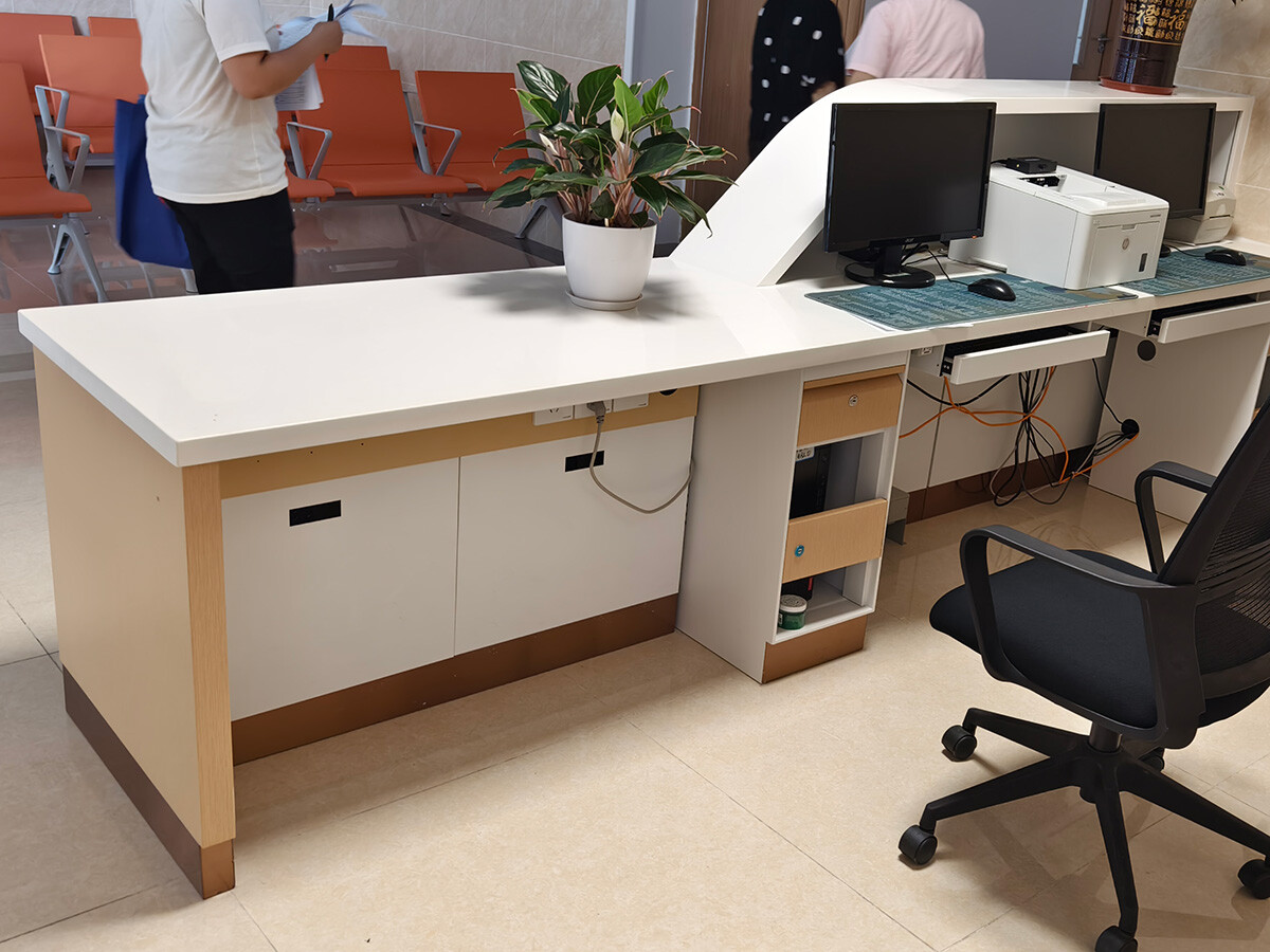 电解钢板 钢制护士站 医院直形分诊台 护士站