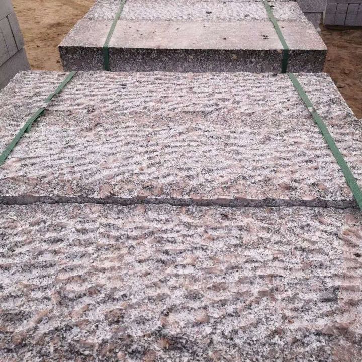 五莲红斧凿面台阶石