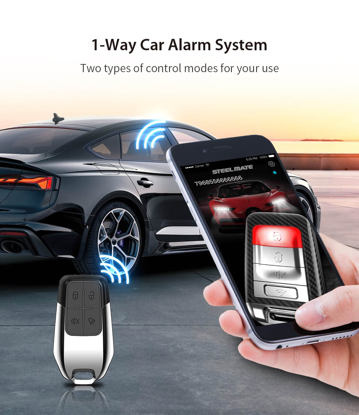 vyxぃ　 Steelmate 838ZX One Way Car Alarm System Nairobi Kenya