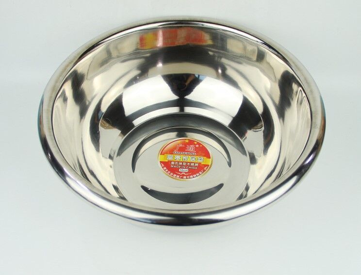 厂家批发加厚广通不锈钢无磁大反边面盆不锈钢盆面盆洗脸盆和汤盆