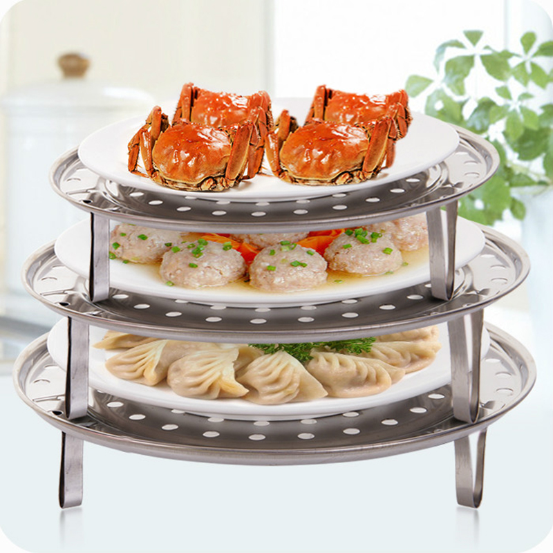 304不锈钢无磁蒸盘器 多用蒸盘架 可拆卸支架 蒸菜盘 多规格可选