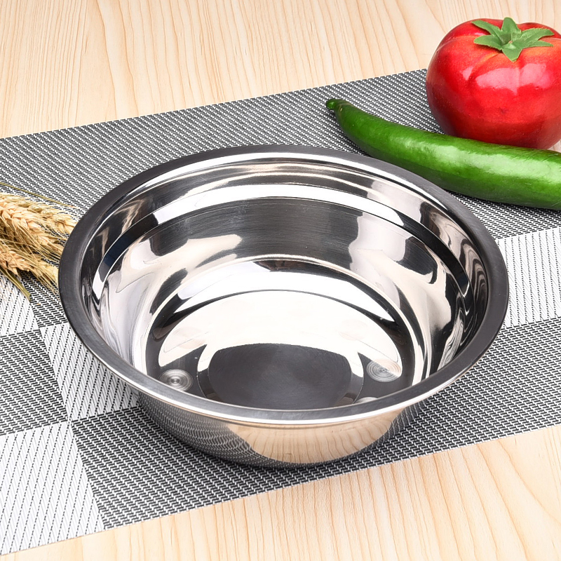 厂家供应 不锈钢无磁加厚汤盆盘 家用小饭碗菜盘钢盆不锈钢盘小盆
