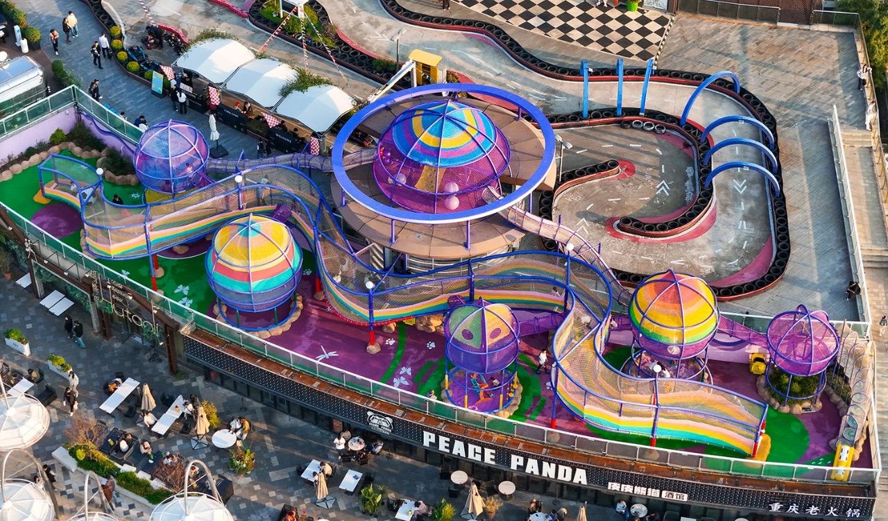 项目案例 | 游乐与江景的结合，南京泡泡绳网部落