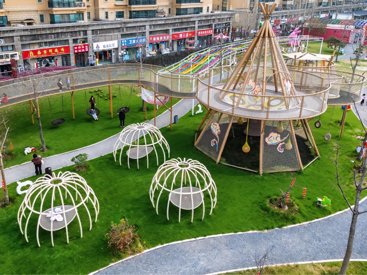 绳网编织无动力游乐设备